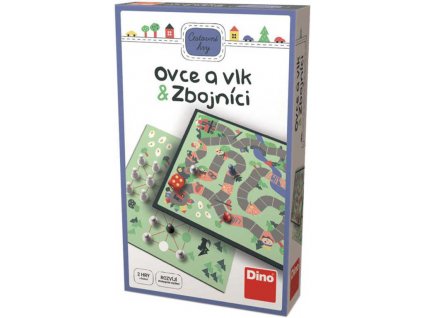 DINO Hra Ovce a vlk + Zbojníci cestovní 2v1 *SPOLEČENSKÉ HRY*