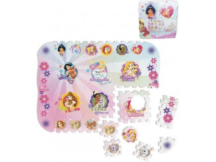 Měkké bloky Disney Princess pěnový koberec baby vkládací puzzle podložka na zem