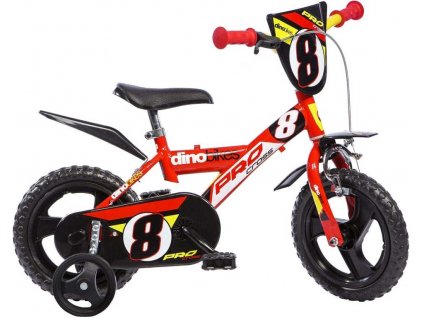 ACRA Dětské baby kolo Dino Bikes červené chlapecké 12" balanční kolečka