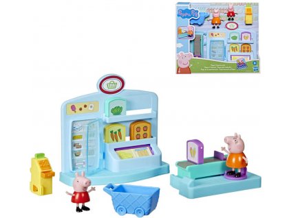 HASBRO Supermarket Peppa Pig herní set 2 figurky s doplňky