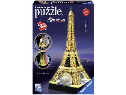 RAVENSBURGER Puzzle 3D Eiffelova věž Noční edice 216 dílků