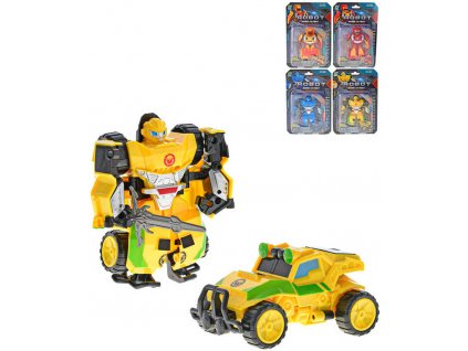 Transrobot plastový 12cm auto / letadlo s transformací 2 druhy 2 barvy