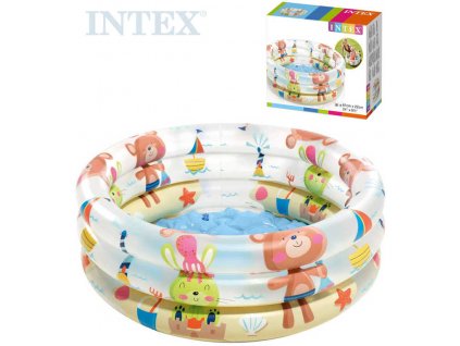 INTEX Baby bazének dětský nafukovací kruh 61x22cm bílý 57106