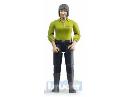 BRUDER 60405 Figurka žena tmavé kalhoty, zelená košile