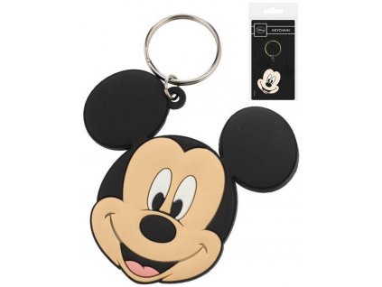 Klíčenka dětská Disney myšák Mickey Mouse 6cm přívěsek na klíče guma