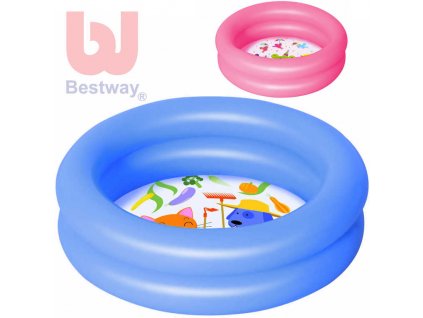 BESTWAY Bazének dětský kulatý 61 x 15cm mini nafukovací 2 barvy