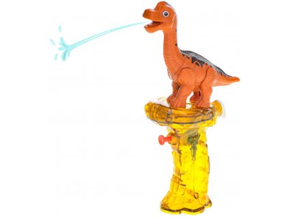 Pistole dětská vodní stříkací brontosaurus 23cm se zásobníkem na vodu plast