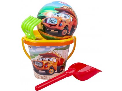 DINO TATRA Baby pískový set kyblík s míčem a nástroji plast