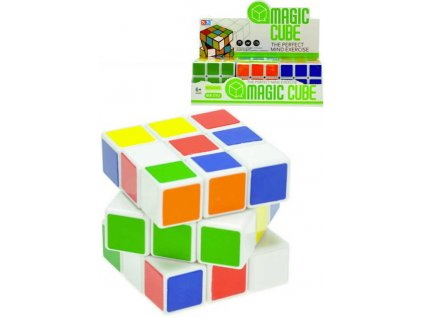 Kostka (Rubikova) dětský hlavolam 6cm Magic Cube bílá plastová