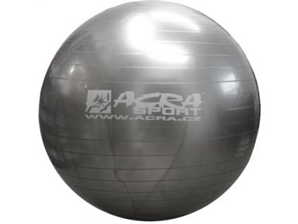 ACRA Míč gymnastický stříbrný 85cm fitness balon rehabilitační do 150kg