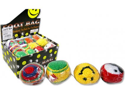 H-KISS Míček Hacky Sack barevný hakisák 6cm pletený balonek