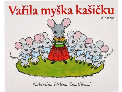 Baby dětská knížka leporelo Vařila myšička kašičku 16x13cm s říkadly