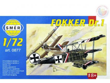 SMĚR Model letadlo Fokker Dr.I 1:72 (stavebnice letadla)