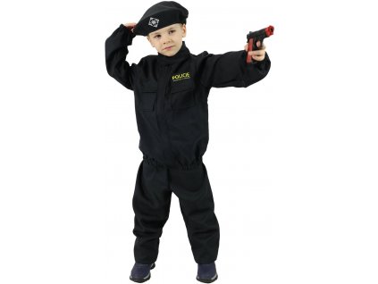 KARNEVAL Šaty policista s baretem CZ vel.L (128-140cm) 8-10 let *KOSTÝM*