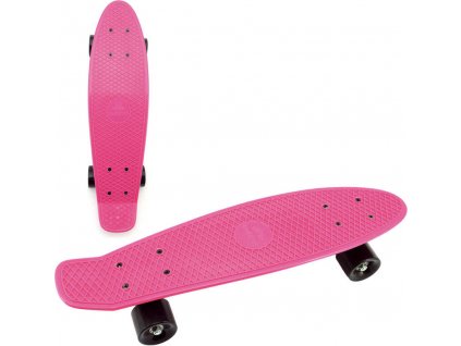 Skateboard dětský pennyboard růžový 60cm kovové osy černá kola