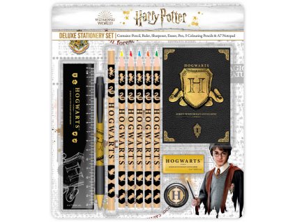 Školní set Deluxe Harry Potter Bradavice psací potřeby s doplňky 11ks