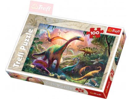 TREFL PUZZLE Svět dinosaurů 100 dílků 41x28cm skládačka 116277