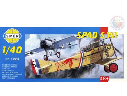 SMĚR Model letadlo Spad VII 1:40 (stavebnice letadla)