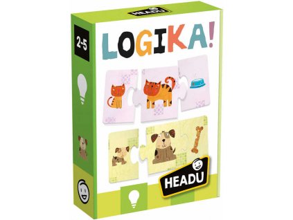 ADC HEADU Logika puzzle naučná skládačka 12 trojic zvířátka mláďátka