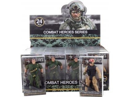 Voják se zbraní 9cm akční postavička Combat Heroes 2 druhy v krabičce