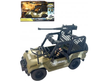 Auto vojenské průzkumné army vozidlo set s figurkou a doplňky plast