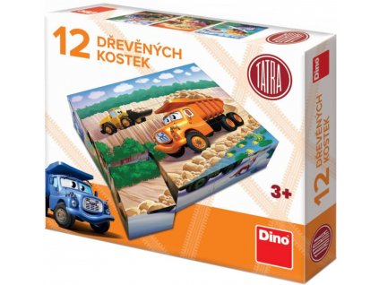 DINO DŘEVO Kubus Tatra obrázkové kostky set 12ks