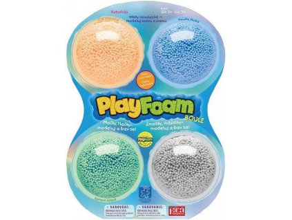 PlayFoam pěnová kuličková modelína boule set 4 barvy klučičí
