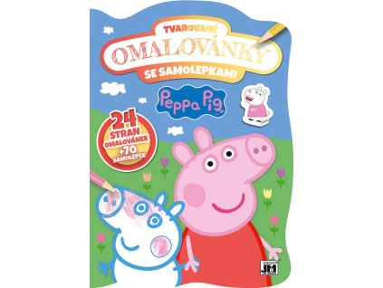 JIRI MODELS Omalovánky tvarované + samolepky Peppa Pig