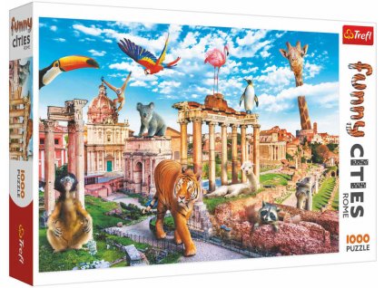 TREFL Puzzle Legrační města: Divoký Řím 68x48cm 1000 dílků skládačka v krabici
