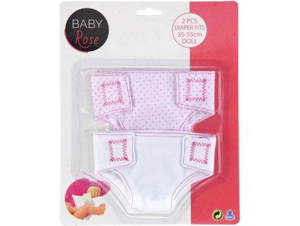 Baby Rose plenkové kalhotky látkové pro panenku miminko set 2ks na kartě