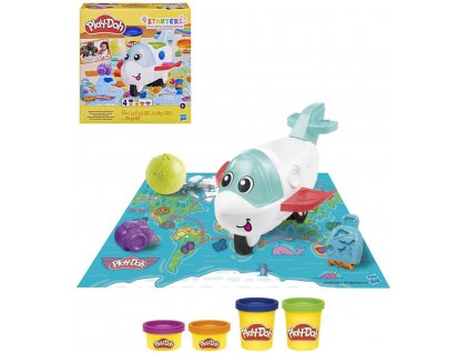 HASBRO PLAY-DOH Průzkumné letadlo kreativní set s modelínou a podložkou