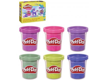 HASBRO PLAY-DOH Zářivá kolekce kreativní set 6 kelímků s modelínou