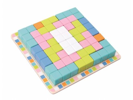 Dřevěná skládací hra TETRIS - 19ks, Adam Toys