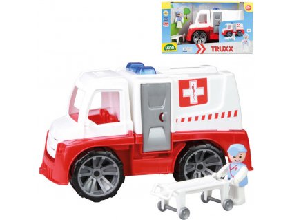 LENA Truxx Baby auto funkční sanitka 29cm set s figurkou plast v krabici
