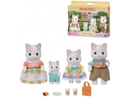 Sylvanian Families rodina Latte kočky set 4 figurky kočičí rodinka