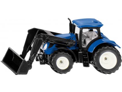 SIKU Traktor New Holland s čelním nakladačem modrý model kov 1396