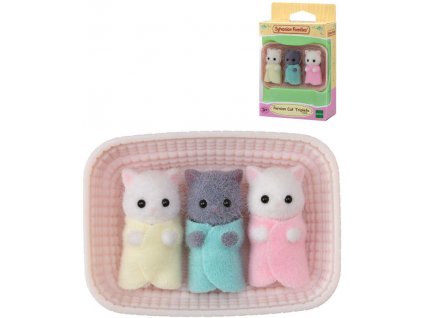 Sylvanian Families Perské kočky trojčata v košíku set 3 figurky v krabici