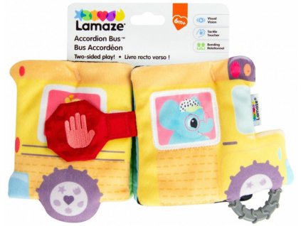 LAMAZE Leporelo autobus baby rozkládací autíčko textilní pro miminko