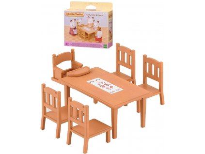 Sylvanian Families jídelní stůl + 5 židliček nábytek doplněk k herním sadám