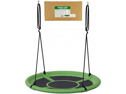 Houpací kruh závěsný zelený 100cm dětská houpačka látková výplň