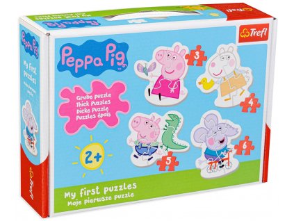 TREFL PUZZLE 4v1 Baby obrysové Peppa Pig velké dílky 18ks skládačka