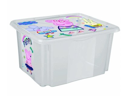 Keeeper Box na hračky Prasátko Peppa 30 l, transparentní