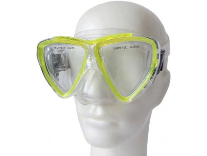BROTHER Potápěčské brýle maska Coral Junior tvrzené sklo žluté P59959