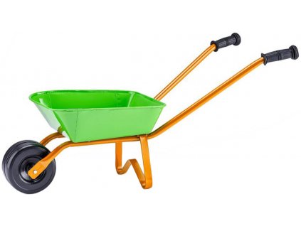 MERKUR Kolečko dětské zelená-oranžová kovová kolečka na písek