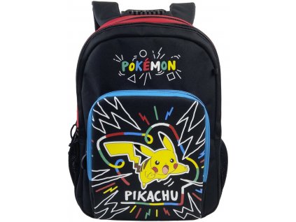 Batoh dětský školní velký Pokémon Pikachu černý na záda