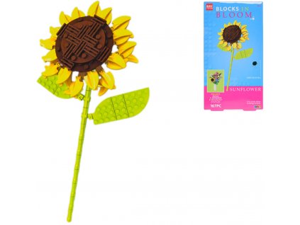 Stavebnice rostliny Slunečnice 167 dílků dětská plastová skládačka