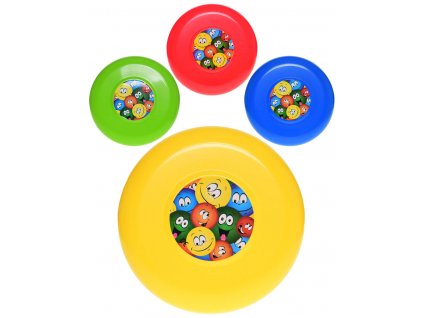 Házecí disk smajlík frisbee plastový talíř s obrázkem 4 barvy