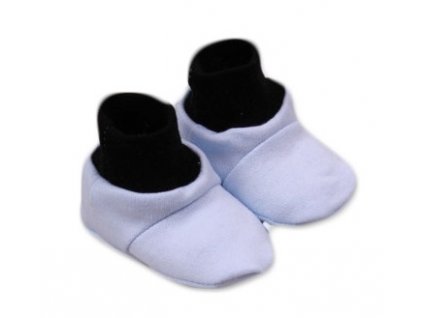 Baby Nellys Botičky/ponožtičky,Little prince  bavlna  - modro/černé