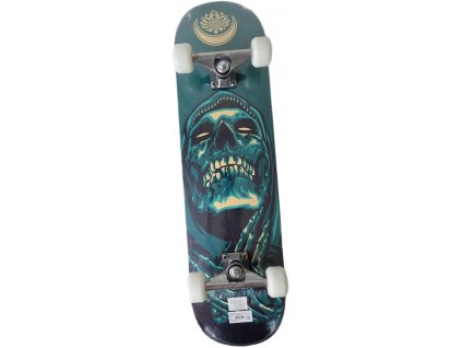 ACRA Skateboard závodní s protismykem zelený 78x20cm s grafikou S3-ZE