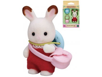 Sylvanian Families Chocolate baby králíček Creme set s doplňky v krabici